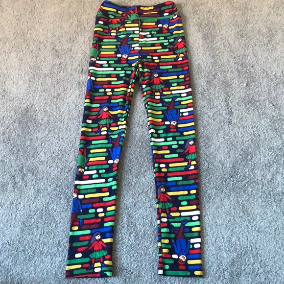 LuLaRoe Kids Christmas Leggings - Picture 2 of 4